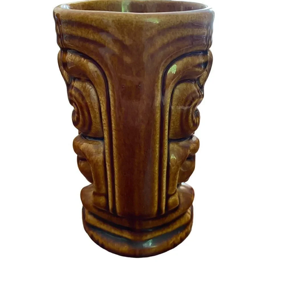 Vintage Tiki Mug Leilani Brown Ceramic